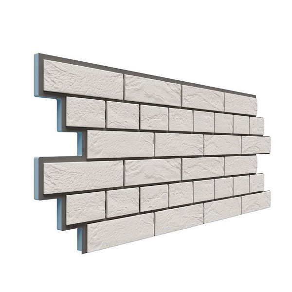 Фасадная термопанель Доломит Венецианский кирпич 20 мм Белый купить в Королёве