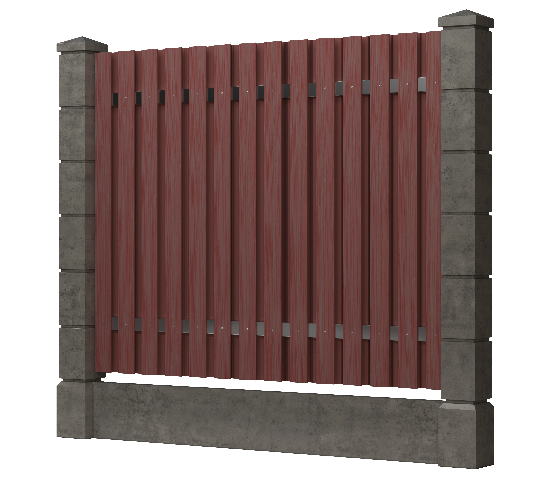 Заборная доска GRINDERDECO, ДПК, тиснение "дуб" Мербау купить в Королёве