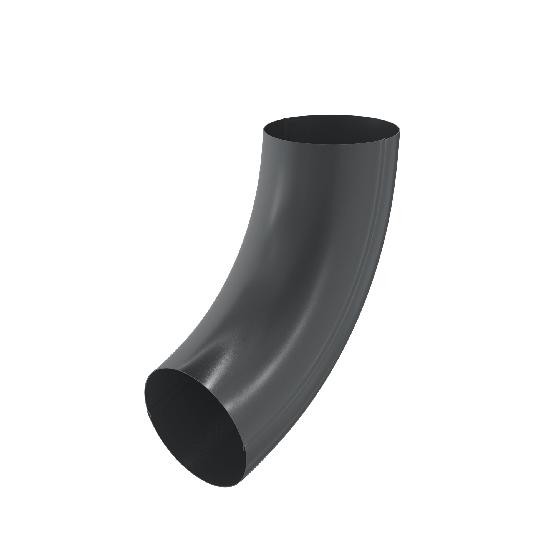 Водосток Aquasistem, система 125x90 - Колено трубы RAL 7024 Тёмно-серый купить в Королёве