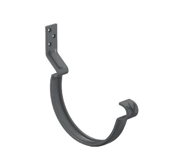 Водосток Aquasistem, система 125x90 - Крюк крепления желоба короткий RAL 7024 Тёмно-серый купить в Королёве