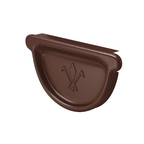 Водосток Aquasistem, система 150/100 - Заглушка универсальная с резиновым уплотнителем RAL 8017 Коричневый купить в Королёве