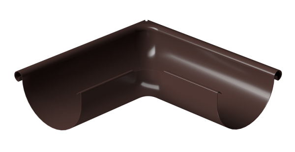 Угол внешний 90° D125 Döcke STAL PREMIUM Шоколад, (RAL 8019) купить в Королёве