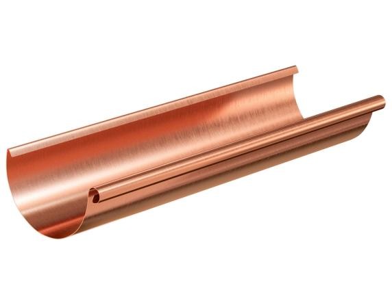 Водосток Aquasistem, система 125x90 - Желоб водосточный медный 3 метра купить в Королёве