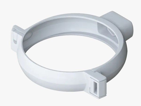 Водосток Альта-Профиль ПВХ – Хомут трубы (белый) купить в Королёве