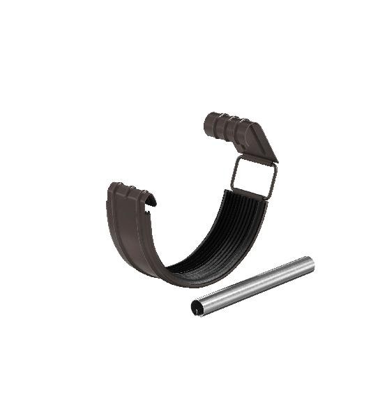 Водосток Aquasistem, система 125x90 - Соединитель желоба с резиновым уплотнителем RR 32 Тёмно Коричневый купить в Королёве