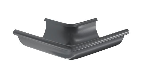 Водосток Aquasistem, система 125x90 - Угол желоба, наружный 90° RR 23 Маренго купить в Королёве