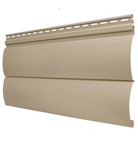 Виниловый сайдинг Tecos - Оцилиндрованный брус двойной (под бревно), Кофе с молоком купить в Королёве