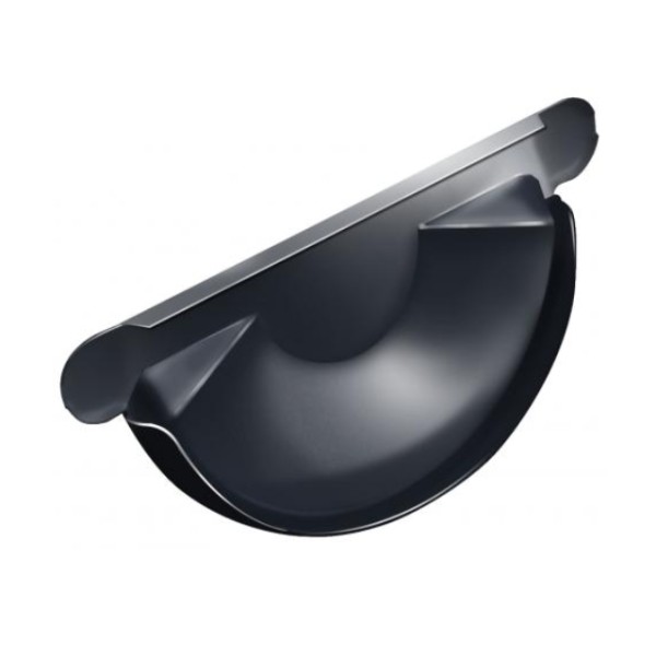 Водосток Grand Line 125x90 – Заглушка желоба RAL 7024 купить в Королёве