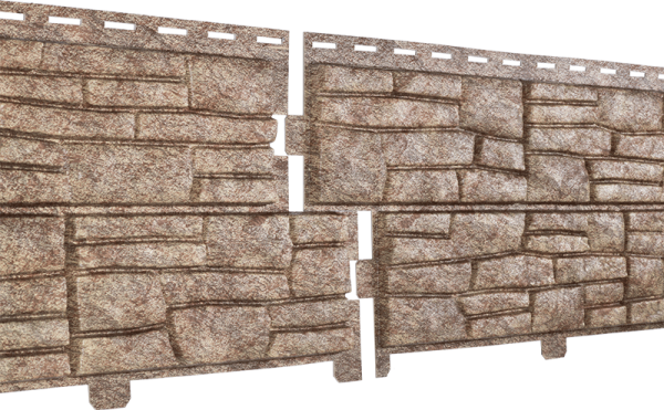 Фасадная панель Ю-пласт Стоун хаус сланец Бурый купить в Королёве