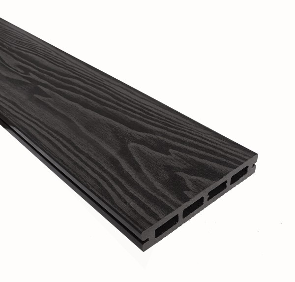 Террасная доска из ДПК Terrapol Смарт 3D Пустотелая с пазом Черное дерево купить в Королёве
