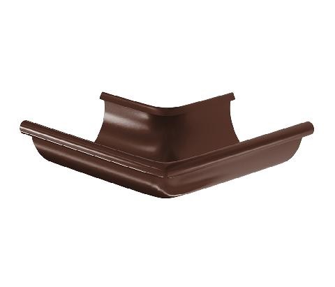 Водосток Aquasistem, система 150/100 - Угол желоба, наружный 90° RAL 8017 Коричневый купить в Королёве