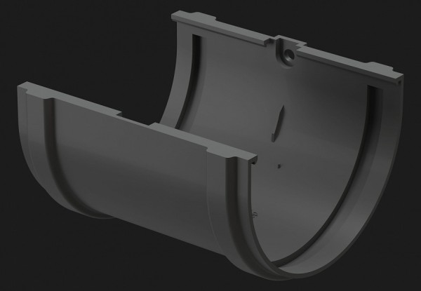 Соединитель желоба Docke Premium ПВХ - Графит купить в Королёве