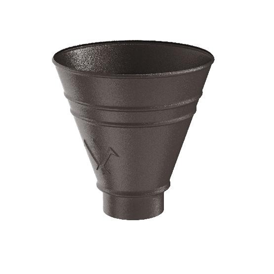 Водосток Aquasistem, Система 150/100 - Воронка водосборная круглая RR 32 Тёмно-коричневый matt купить в Королёве