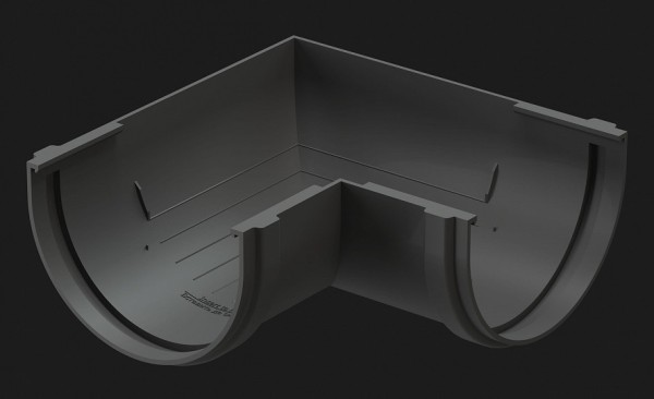 Угол желоба универсал 90˚ Docke Premium ПВХ - Графит купить в Королёве