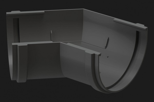 Угол желоба универсал 135˚ Docke Premium ПВХ - Графит купить в Королёве