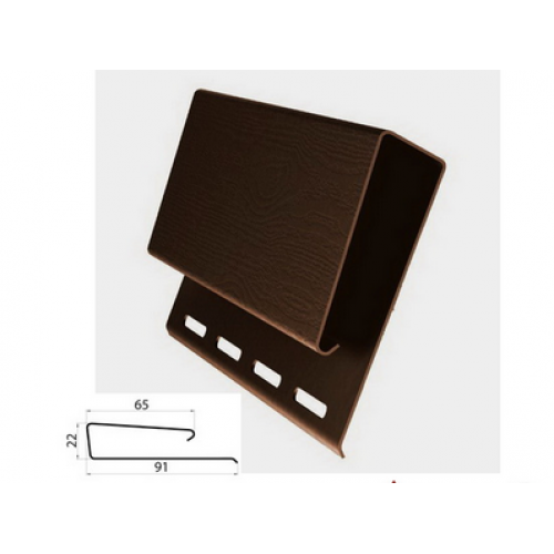 Наличник (широкий j-профиль), коричневый купить в Королёве