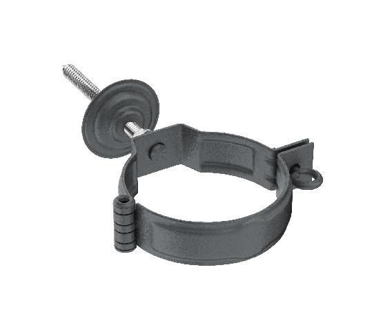 Водосток Aquasistem, Система 125/90 - Декоративный хомут c метизом в сборе RR 23 Маренго matt купить в Королёве