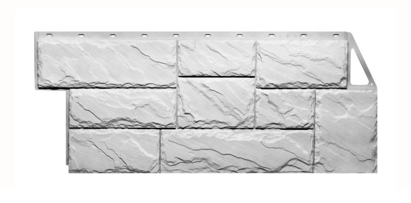 Фасайдинг Серия «Камень крупный»   Мелованный белый купить в Королёве