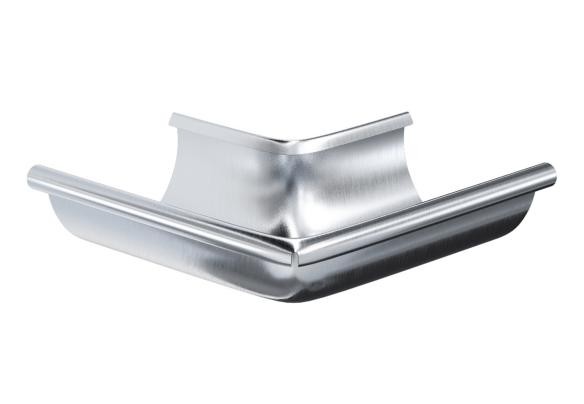 Водосток Aquasistem, Система 150/100 - Угол желоба наружный оцинковка 90° купить в Королёве