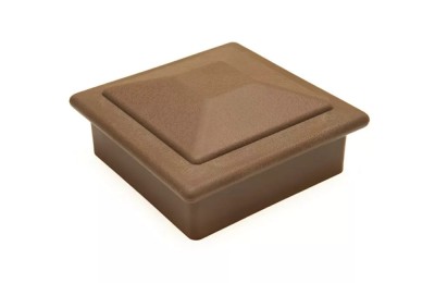 Крышка верхняя фигурная ПВХ для столба Deckart 100х100 Шоколад