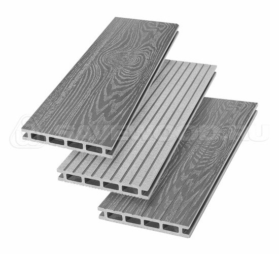 Террасная доска из ДПК SW Carpinus (T) — двухсторонняя пепельный купить в Королёве