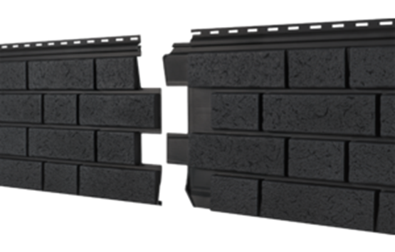 Фасадная панель Ю-пласт Стоун Хаус S-Lock Клинкер Нордик Графитовый купить в Королёве