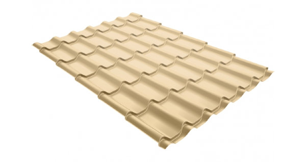 Металлочерепица классик 0,5 Satin RAL 1014 слоновая кость купить в Королёве