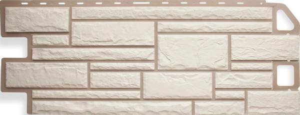 Цокольный сайдинг альта-профиль - коллекция "камень", белый купить в Королёве