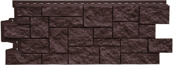 Фасадная панель Grand Line Дикий камень Стандарт Шоколадный (коричневый) купить в Королёве
