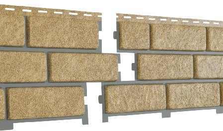 Фасадная панель Ю-Пласт Стоун Хаус Кирпич с декорированным швом Песочный купить в Королёве