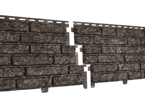 Фасадная панель Ю-пласт Стоун Хаус Кварцит Коричневый купить в Королёве