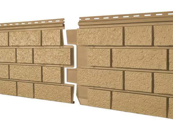 Фасадная панель Ю-пласт Стоун Хаус S-Lock Клинкер горчичный купить в Королёве