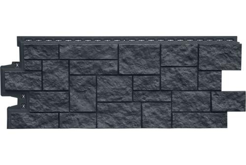 Фасадная панель Grand Line Дикий камень Стандарт графит купить в Королёве