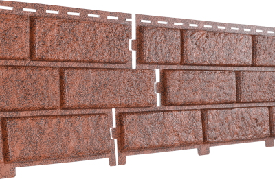 Фасадная панель Ю-Пласт Стоун Хаус Кирпич Красный