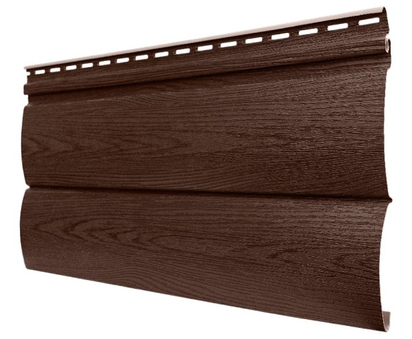 Виниловый сайдинг tecos, серия lux - оцилиндрованный брус двойной, - итальяский орех купить в Королёве