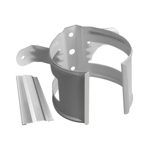 Водосток Grand Line 150x100 – Хомут трубы (на дерево) RAL 9003 купить в Королёве