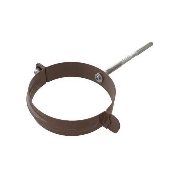 Водосток Альта-Профиль Метал – Хомут трубы металлический (коричневый) купить в Королёве