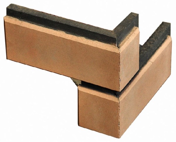 Угловой элемент Кирисс Фасад Гладкий кирпич с фаской купить в Королёве