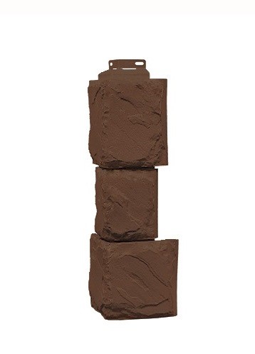 Угол Фасайдинг Серия «Камень крупный» Коричневый купить в Королёве