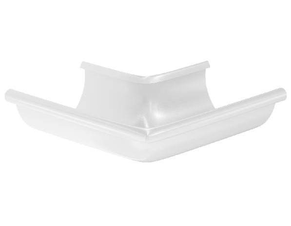 Водосток Aquasistem, система 125x90 - Угол желоба, наружный 90° RR 20 Мраморно-белый купить в Королёве