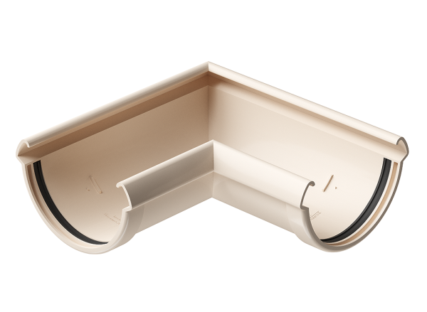 Угол желоба 90° Docke Lux ПВХ Латте купить в Королёве