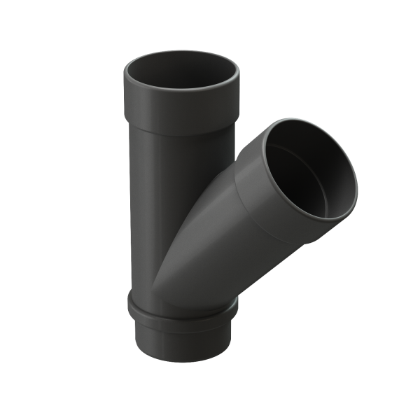 Тройник 45˚ для водосточной трубы Docke Lux ПВХ - Графит купить в Королёве