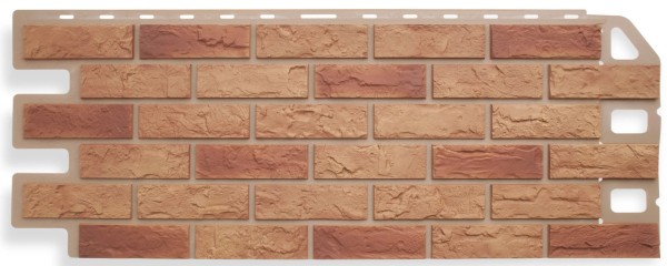 Фасадная панель Цокольный сайдинг Альта профиль кирпич Бежевый Комби купить в Королёве