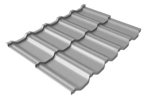 Металлочерепица модульная Квинта Uno Grand Line c 3D резом 0,5 Satin RAL 7004 сигнальный серый купить в Королёве