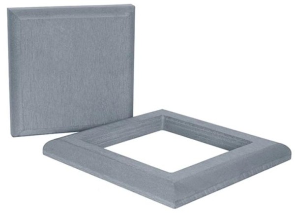 Комплект крышка и юбка ДПК для столба Polivan DENPASAR серый купить в Королёве