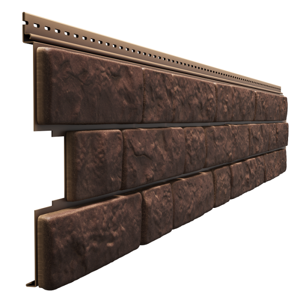 Фасадная панель Docke BERGART под камень Кедровый орех купить в Королёве