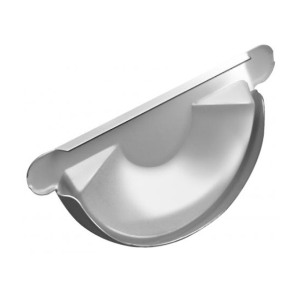 Водосток Grand Line 125x90 – Заглушка желоба RAL 9003 купить в Королёве