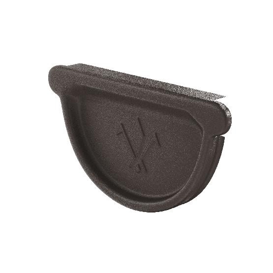 Водосток Aquasistem, Система 125x90 - Заглушка универсальная с резиновым уплотнителем RR 32 Тёмно-коричневый matt купить в Королёве