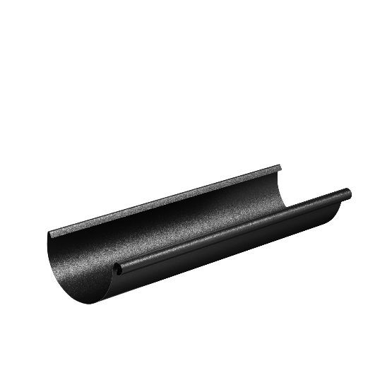 Водосток Aquasistem, система 125x90 - Водосточный желоб 3.00м RAL 9005 Чёрный купить в Королёве