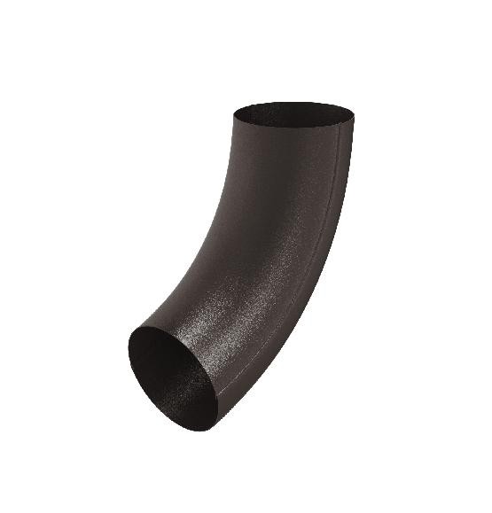 Водосток Aquasistem, Система 125x90 - Колено трубы RR 32 Тёмно-коричневый matt купить в Королёве